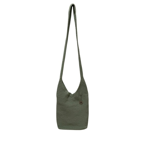 The Sak Crochet Craze Seafoam Green Hobo Lightweight Crossbody Shoulder Bag NWOT - Picture 1 of 8